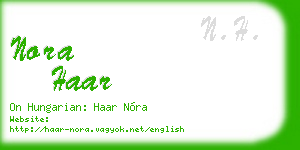 nora haar business card
